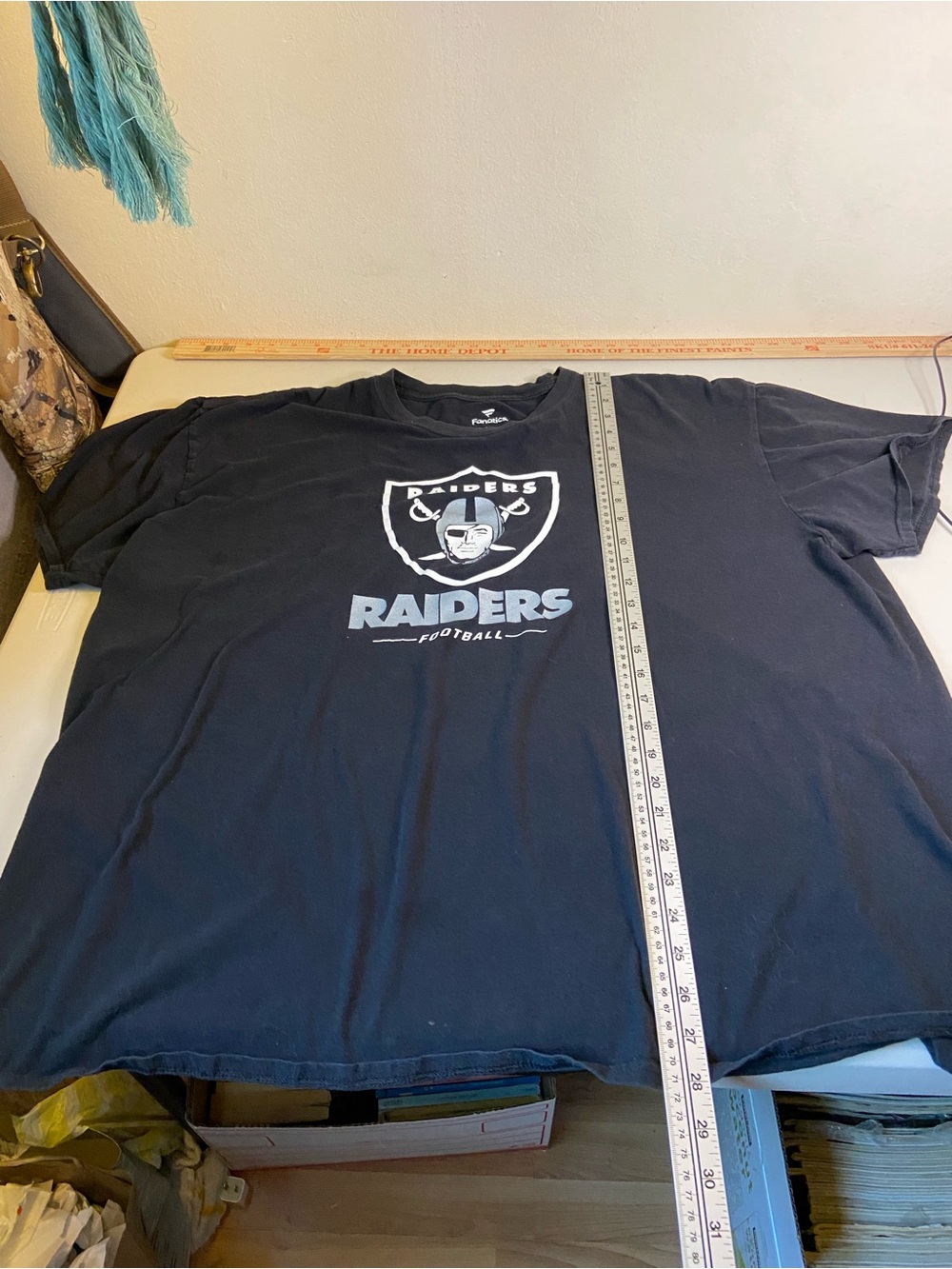 Fanatics Black Las Vegas Raiders Logo Tee with Silver Graphic